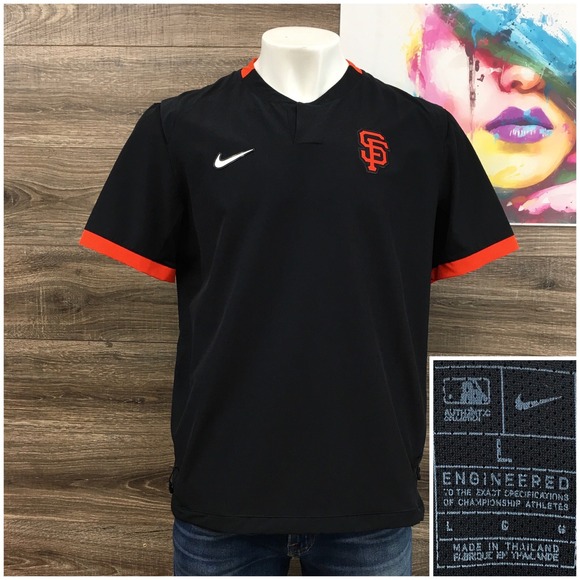 Nike Other - Nike San Francisco Giants MLB Authentic Collection Warm Up Jersey Black Mens L